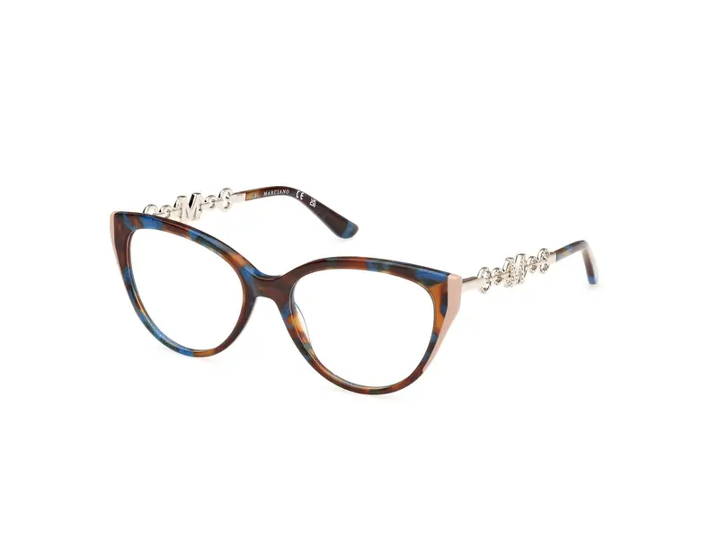 Guess by Marciano Donna GM50006 92 Montature da vista Acetato Blu  Geometrica Normale