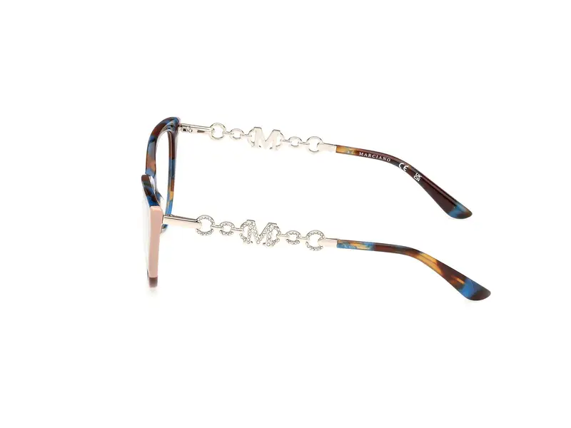 Guess by Marciano Donna GM50006 92 Montature da vista Acetato Blu Geometrica Normale miniatura 2