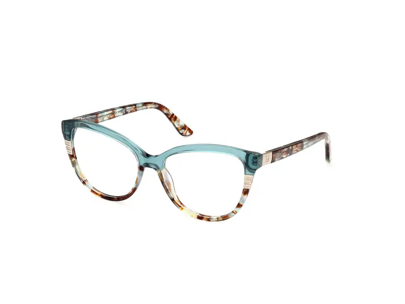 Guess by Marciano Donna GM50011 87 Montature da vista Acetato Turchese  Cat Eye Normale
