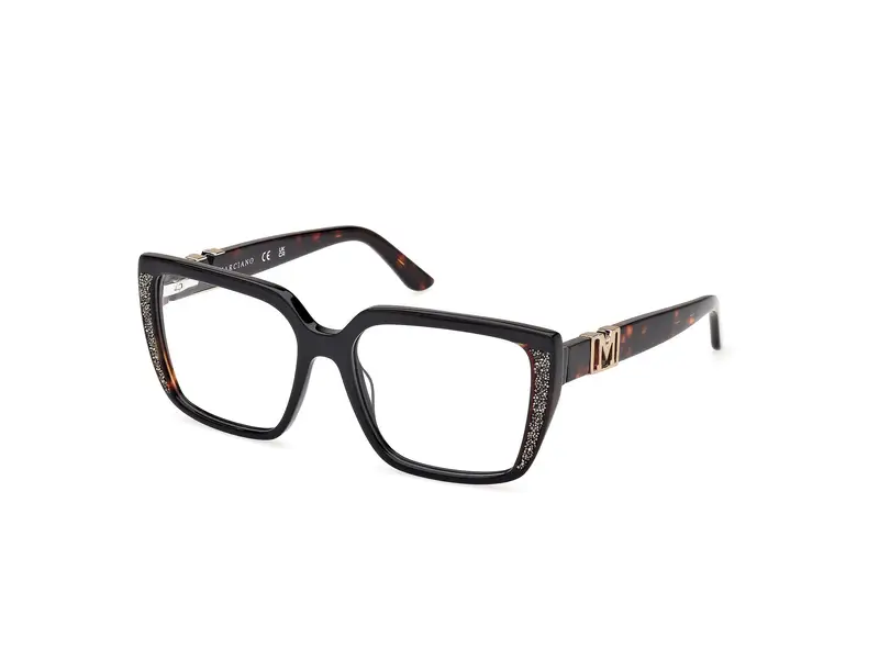 Guess by Marciano Donna GM50013 5 Montature da vista Acetato Nero Squadrata Normale