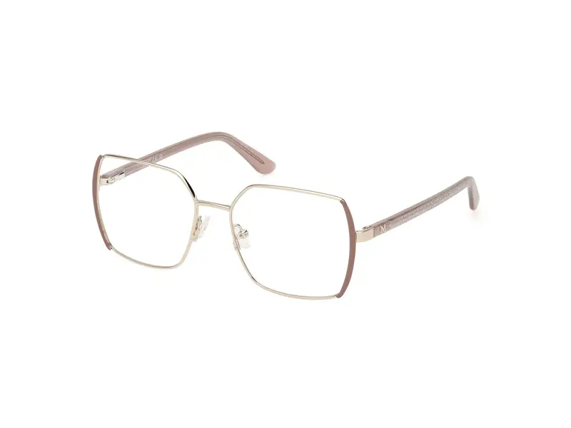 Guess by Marciano Donna GM50014 59 Montature da vista Metallo Beige Squadrata Normale