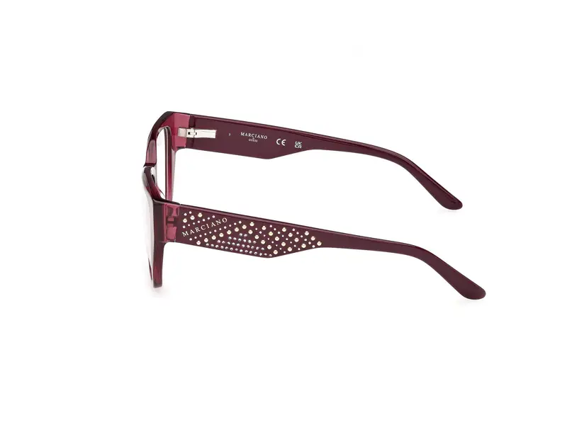 Guess by Marciano Donna GM50019 71 Montature da vista Acetato Bordeaux Squadrata Normale miniatura 2