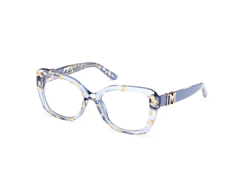 Guess by Marciano Donna GM50027 092 Montature da vista Acetato Blu Squadrata Normale