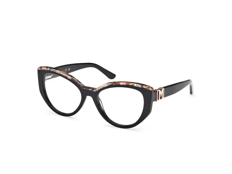 Guess by Marciano Donna GM50031 005 Montature da vista Acetato Nero Cat Eye Normale