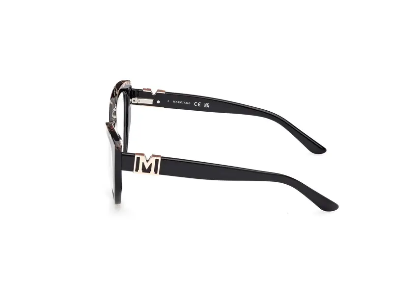 Guess by Marciano Donna GM50031 005 Montature da vista Acetato Nero Cat Eye Normale miniatura 2