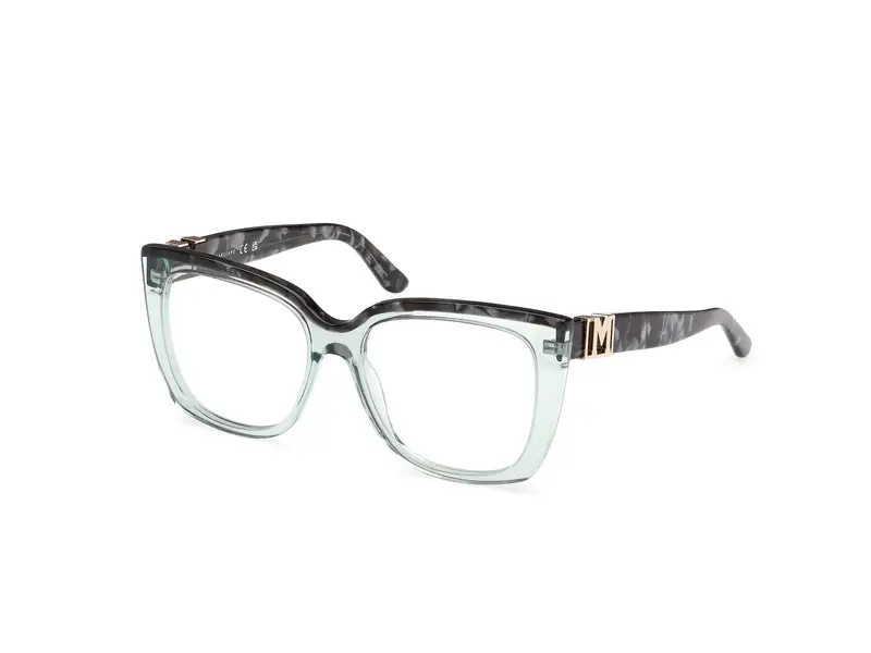Guess by Marciano Donna GM50032 095 Montature da vista Acetato Verde Squadrata Normale