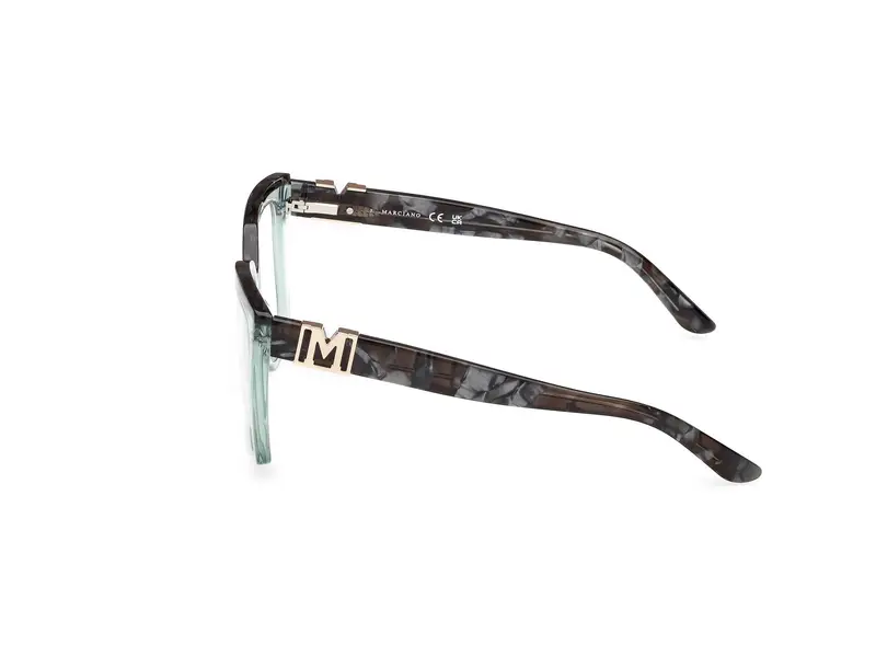 Guess by Marciano Donna GM50032 095 Montature da vista Acetato Verde Squadrata Normale miniatura 2