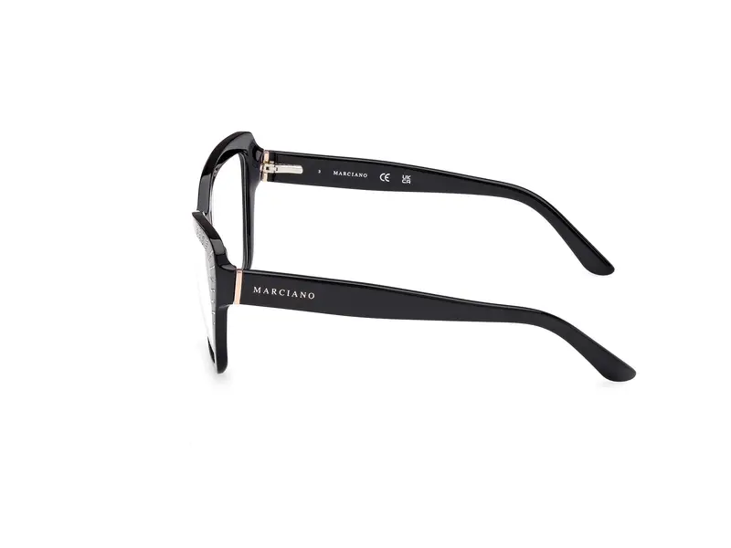 Guess by Marciano Donna GM50034 001 Montature da vista Acetato Nero Farfalla Normale miniatura 2