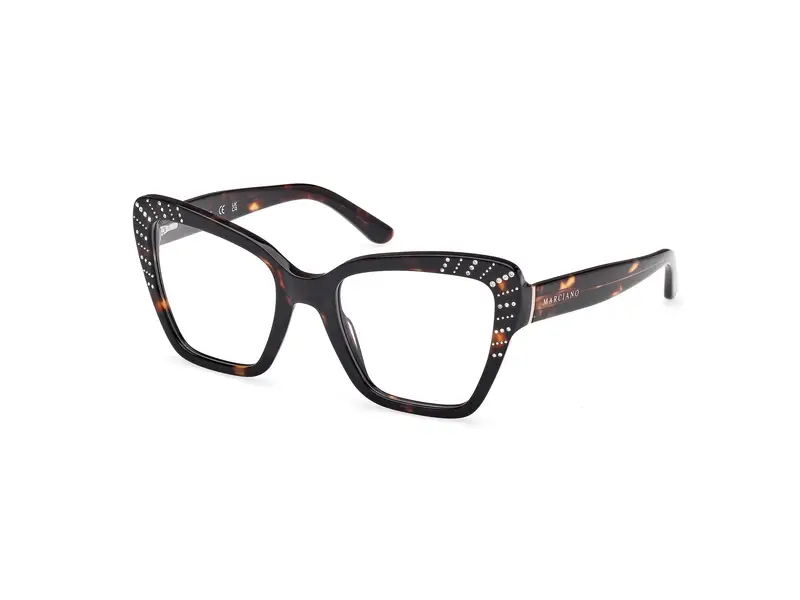 Guess by Marciano Donna GM50034 052 Montature da vista Acetato Havana Farfalla Normale