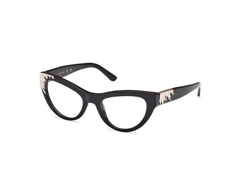 Guess by Marciano Donna GM50036 001 Montature da vista Acetato Nero Cat Eye Normale