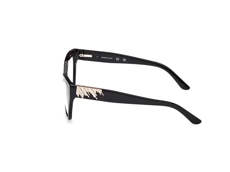 Guess by Marciano Donna GM50037 001 Montature da vista Acetato Nero Squadrata Normale miniatura 2
