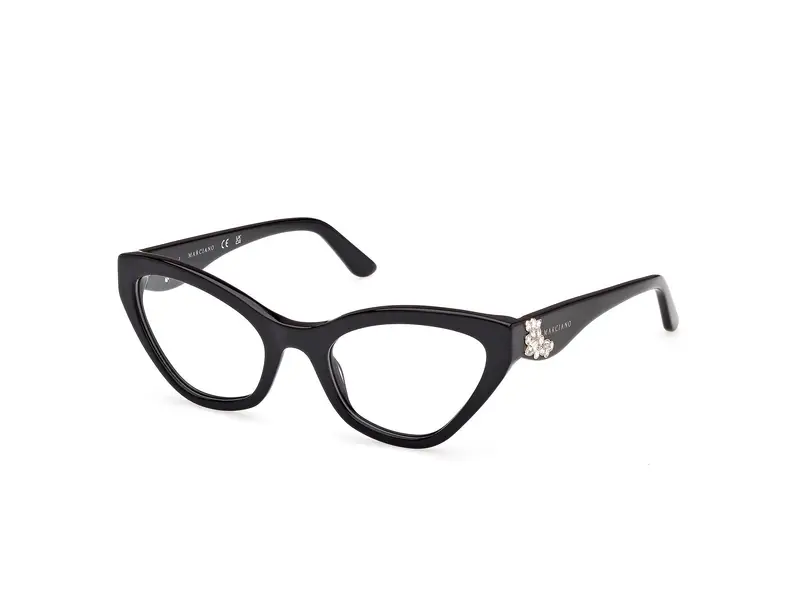 Guess by Marciano Donna GM50038 001 Montature da vista Acetato Nero Cat Eye Normale