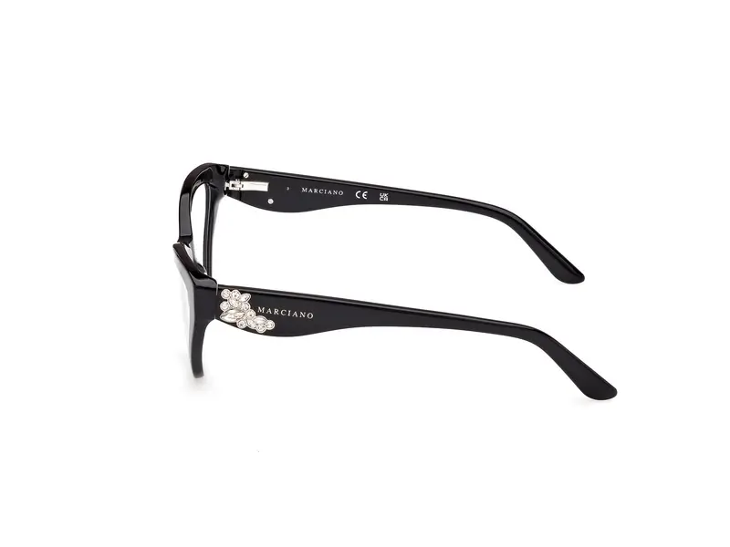 Guess by Marciano Donna GM50038 001 Montature da vista Acetato Nero Cat Eye Normale miniatura 2