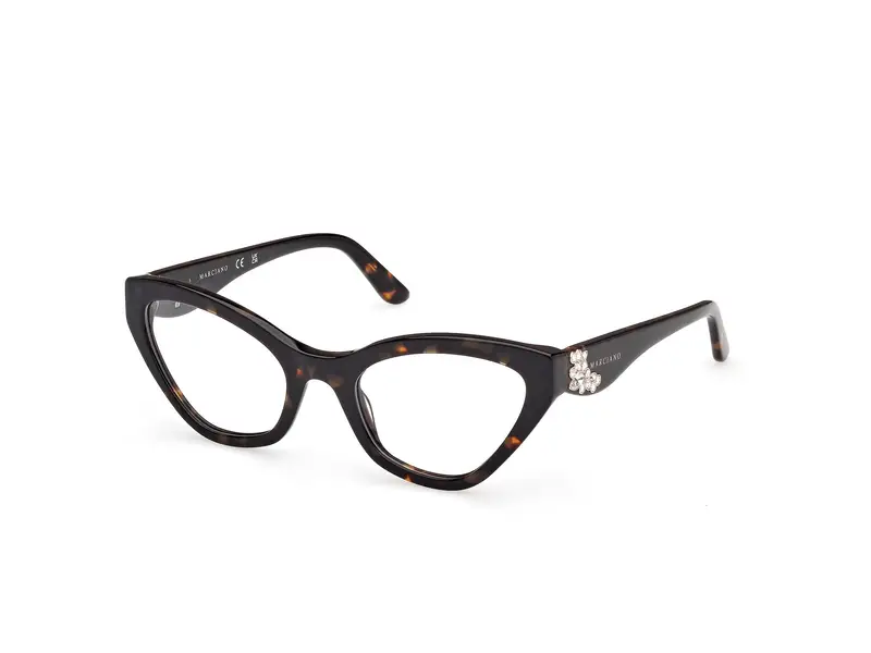 Guess by Marciano Donna GM50038 052 Montature da vista Acetato Havana Cat Eye Normale