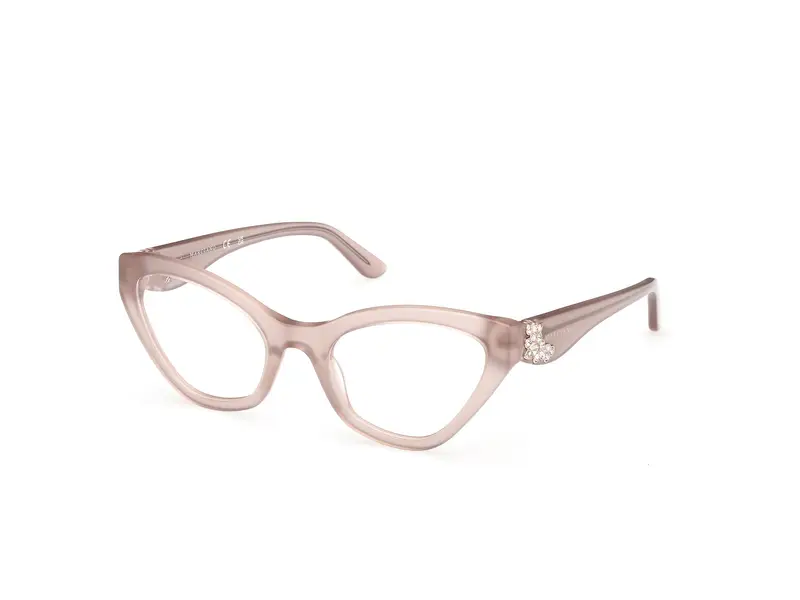Guess by Marciano Donna GM50038 057 Montature da vista Acetato Beige Cat Eye Normale