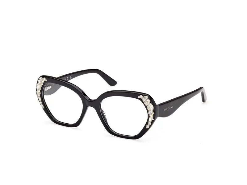 Guess by Marciano Donna GM50039 001 Montature da vista Acetato Nero  Geometrica Normale