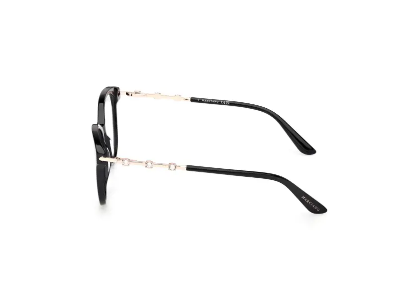 Donna GM50046 001 Montature da vista Acetato Nero Rotonda Normale miniatura 3