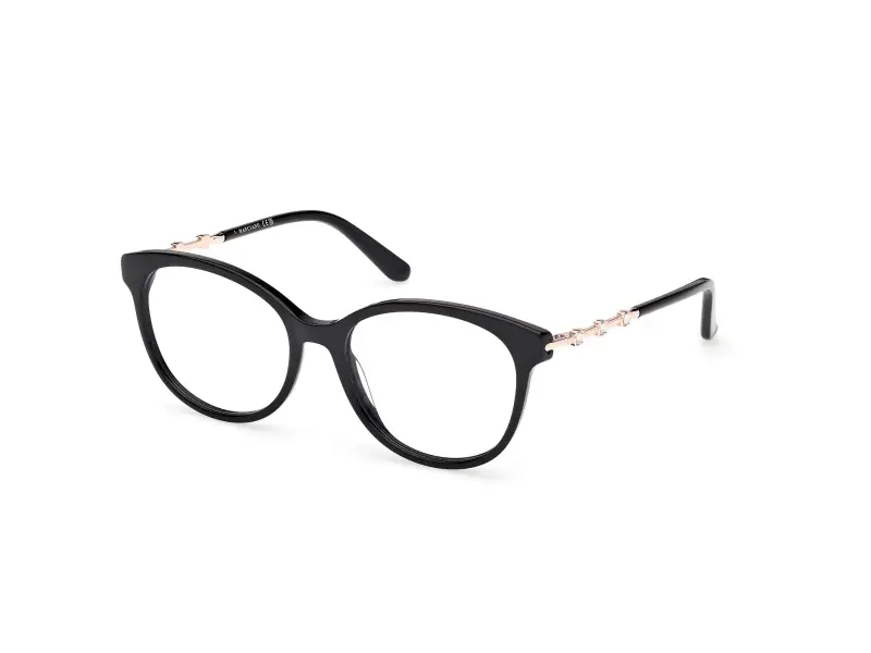 Donna GM50046 001 Montature da vista Acetato Nero Rotonda Normale