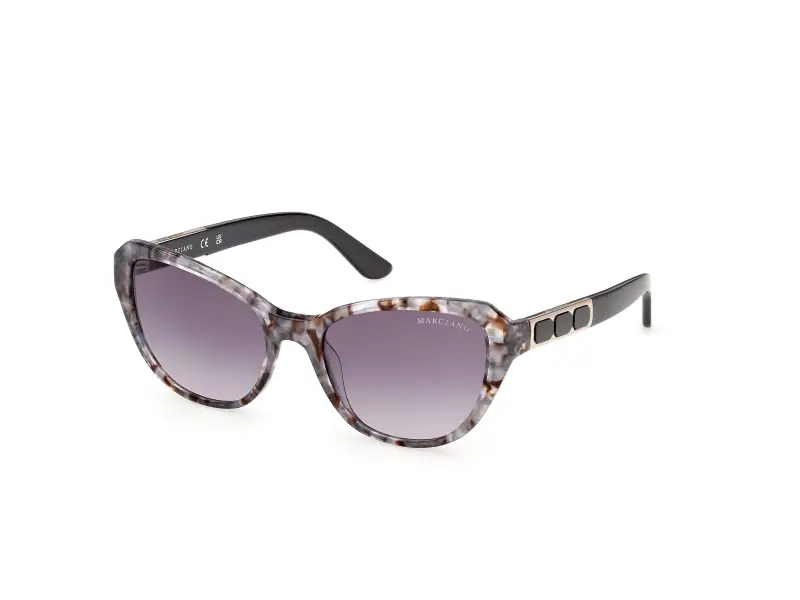 Donna Guess by Marciano GM00034 20B Occhiali da sole Acetato Grigio Fumo Cat Eye Normale