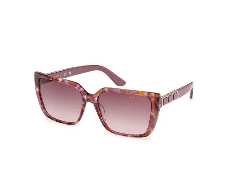 Donna Guess by Marciano GM00035 83T Occhiali da sole Acetato Havana Bordeaux Squadrata Normale