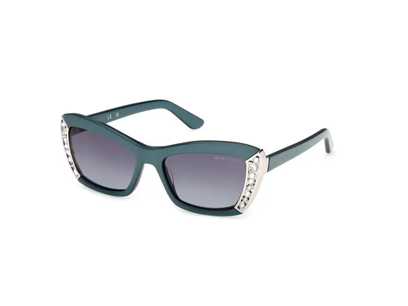 Donna Guess by Marciano GM00041 87W Occhiali da sole Acetato Turchese Blu Squadrata Normale