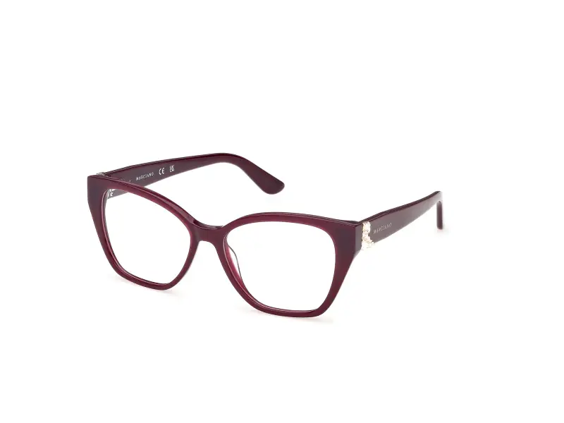 Donna Guess by Marciano GM50063 71 Montature da vista Acetato Bordeaux Cat Eye Normale