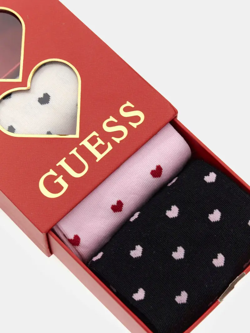 Calzino beige / rosa / nero miniatura 2