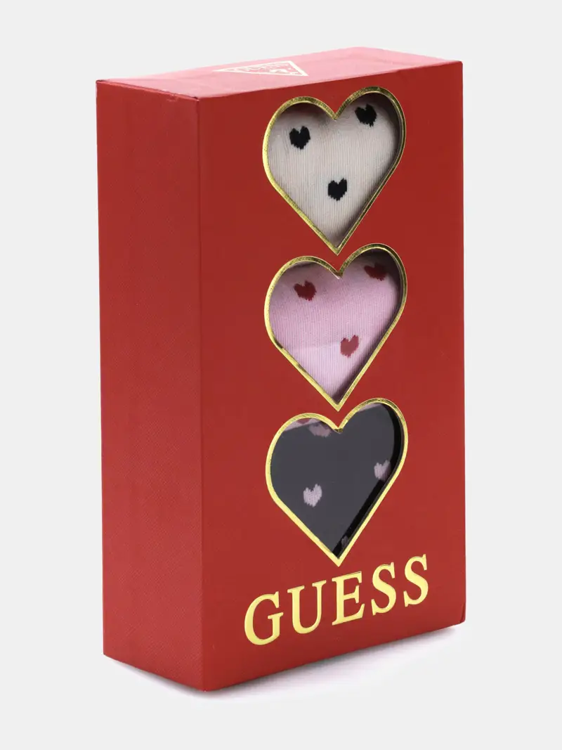 Calzino beige / rosa / nero miniatura 3