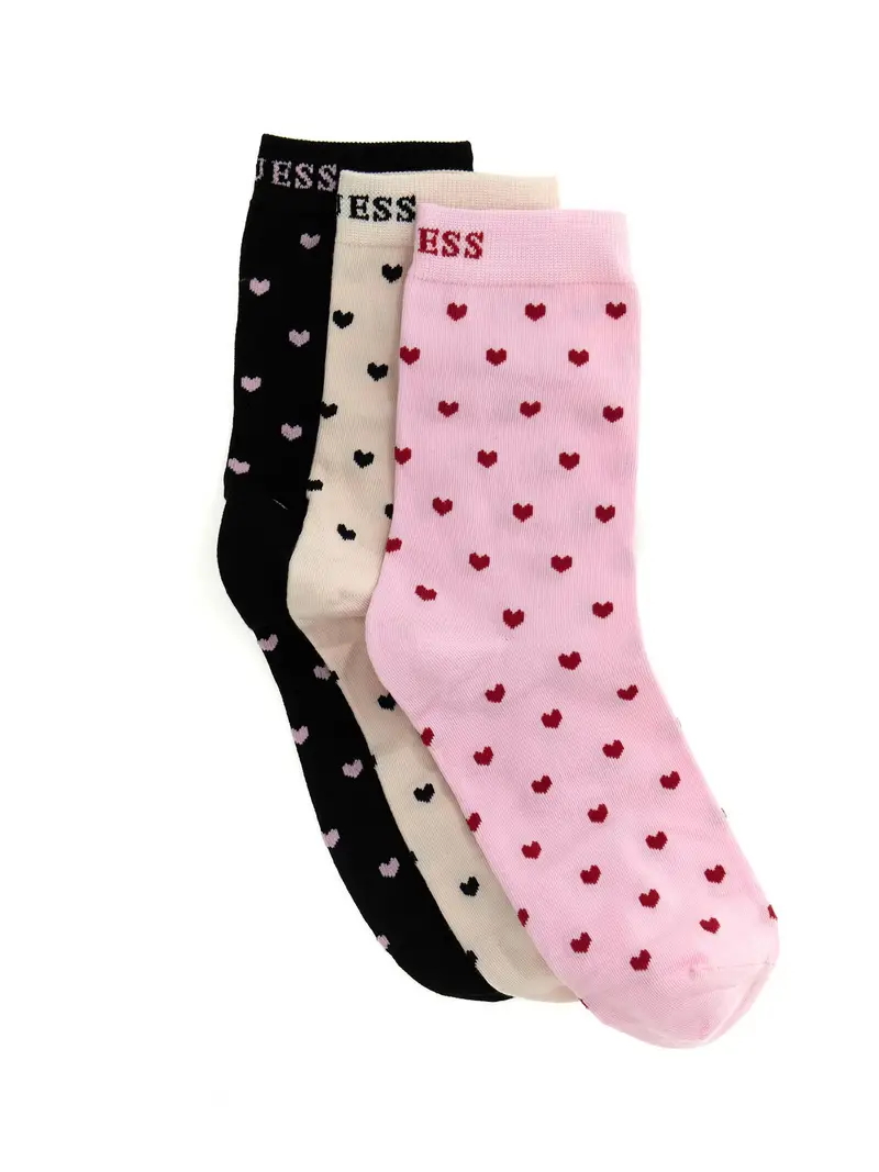 Calzino beige / rosa / nero