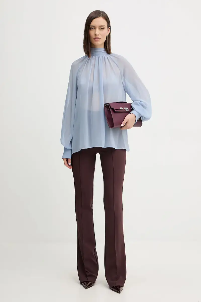 camicetta AUDRINE donna colore blu W5BH84 W3022 miniatura 2