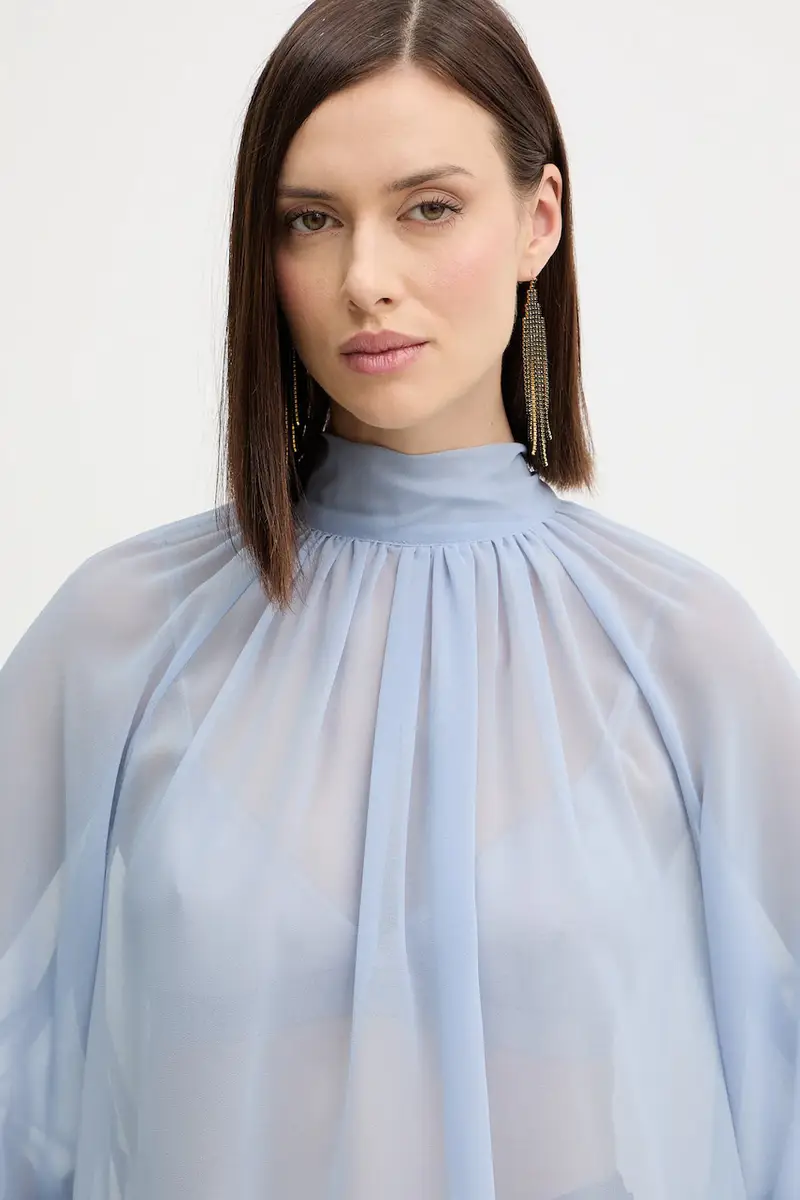 camicetta AUDRINE donna colore blu W5BH84 W3022 miniatura 4