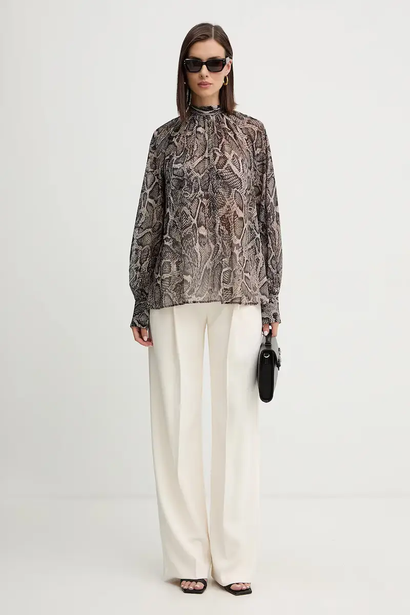 camicetta AUDRINE donna colore nero W5BH84 W3022 miniatura 2