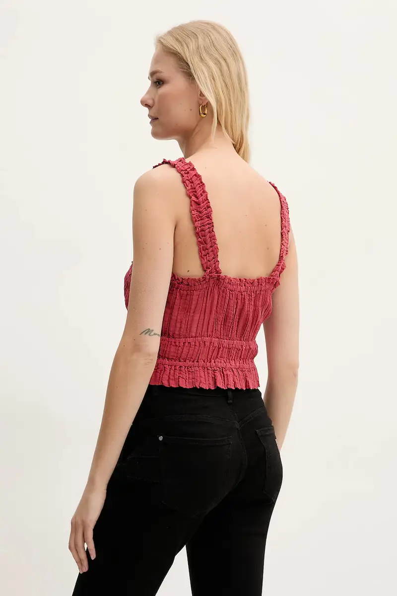 camicetta REYA donna colore rosso con applicazione W5GH0U WE340 miniatura 3