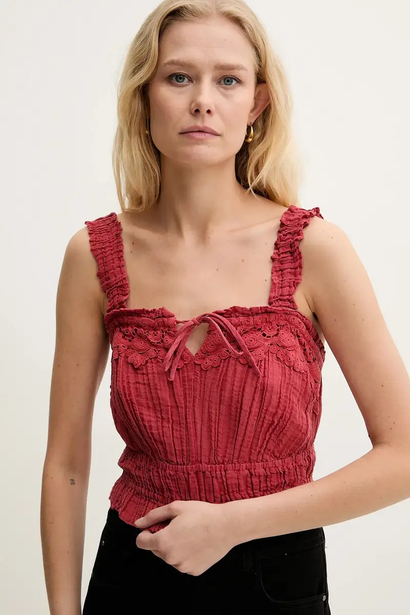 camicetta REYA donna colore rosso con applicazione W5GH0U WE340 miniatura 4