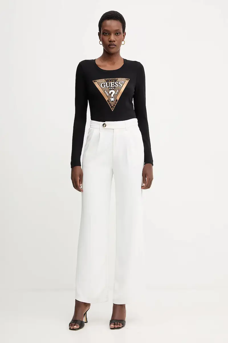 camicia a maniche lunghe LEO donna colore nero W5BI75 J1314 miniatura 2