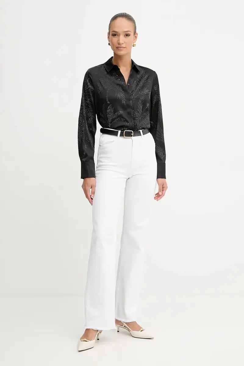 camicia AGNES donna colore nero W5YH40 WFQC2 miniatura 2