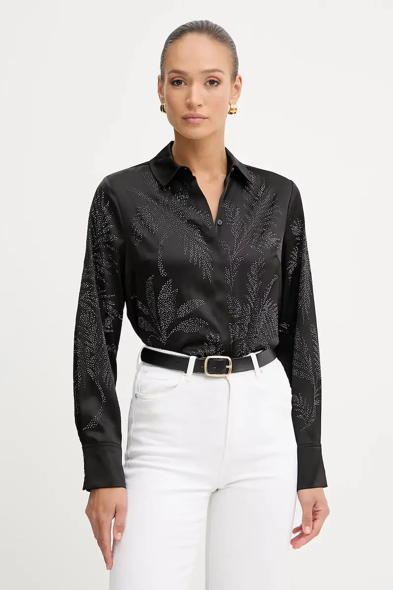 camicia AGNES donna colore nero W5YH40 WFQC2