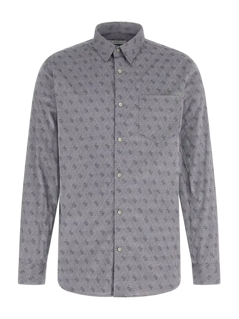 Camicia blu fumo / nero