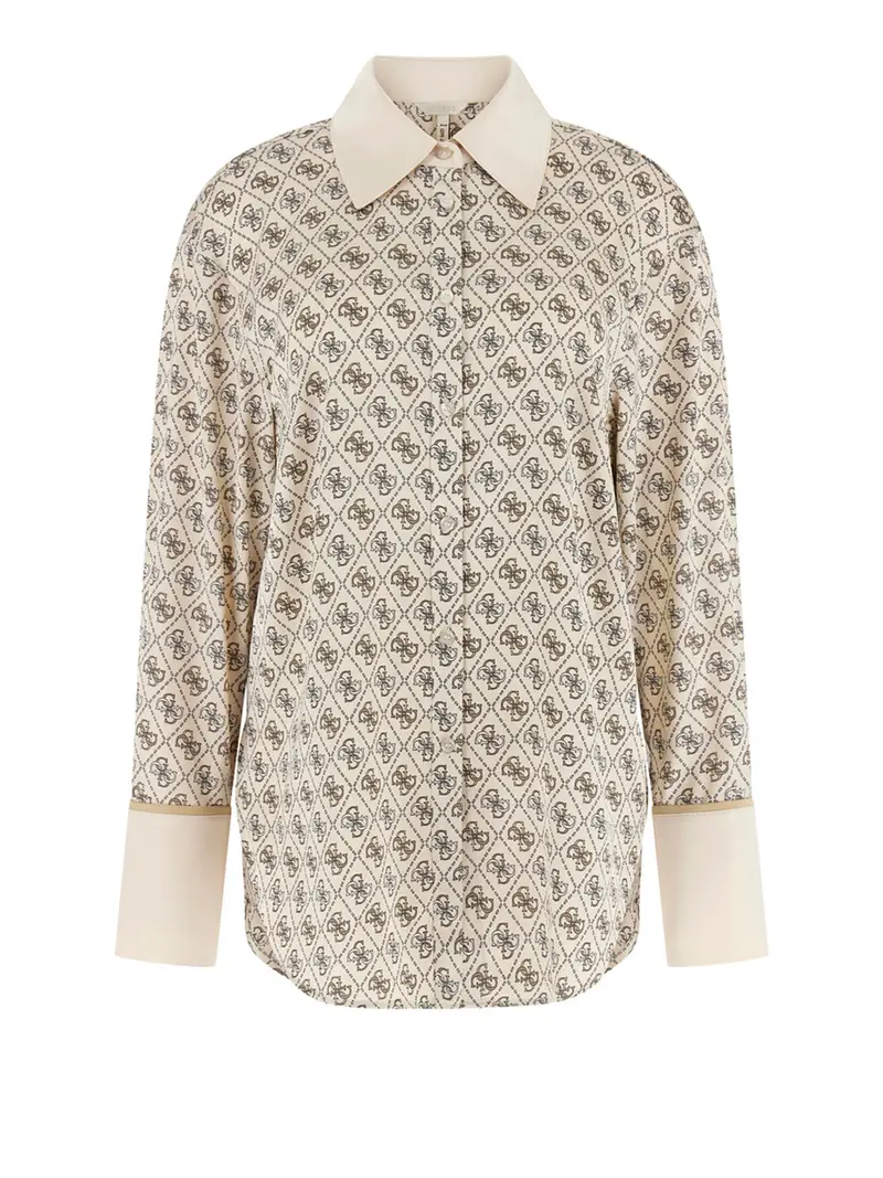 camicia casual alexandra guess da donna - beige