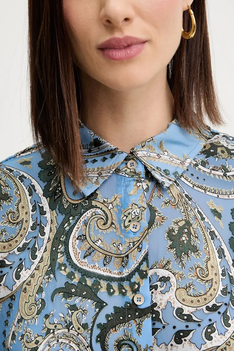 camicia CLARISSE donna colore blu W5BH78 W2770 miniatura 5