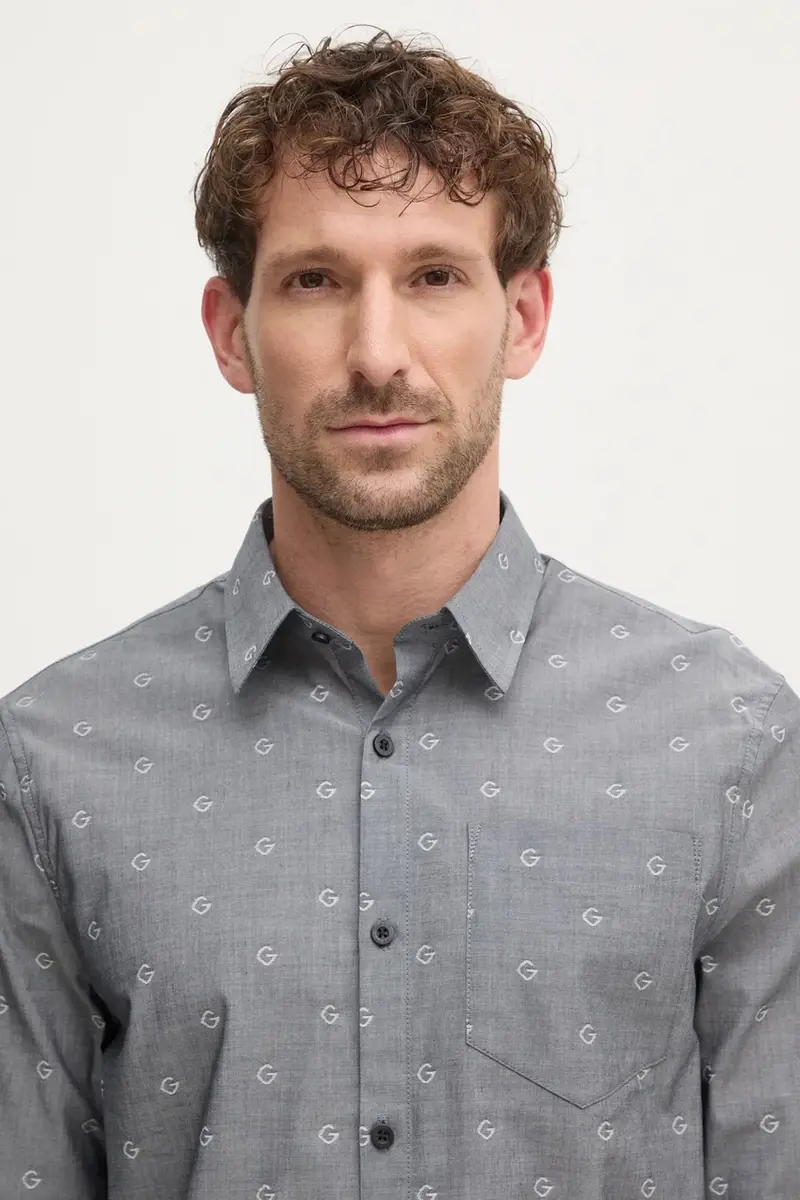 camicia COLLINS uomo colore grigio M5RH05 WFXX1 miniatura 5