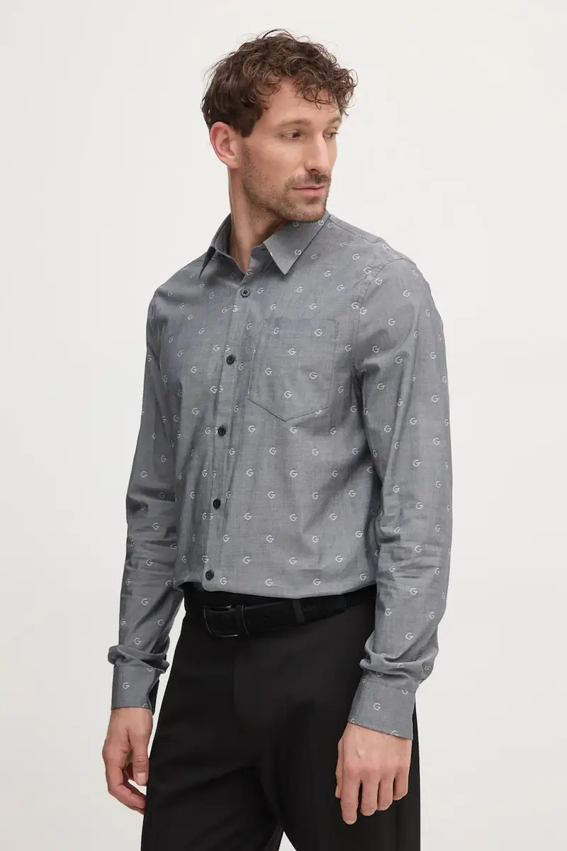 camicia COLLINS uomo colore grigio M5RH05 WFXX1
