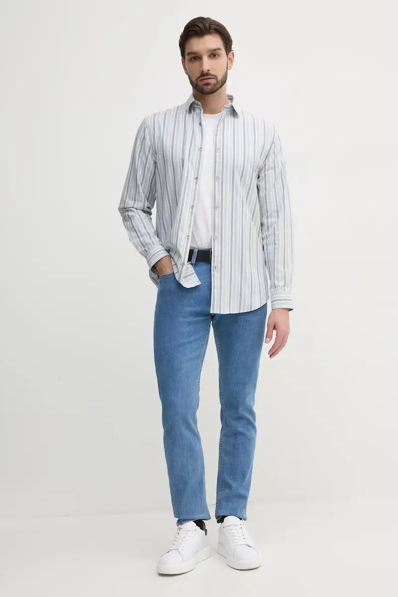 camicia COLLINS uomo colore grigio M5RH29 WGXI1 miniatura 3