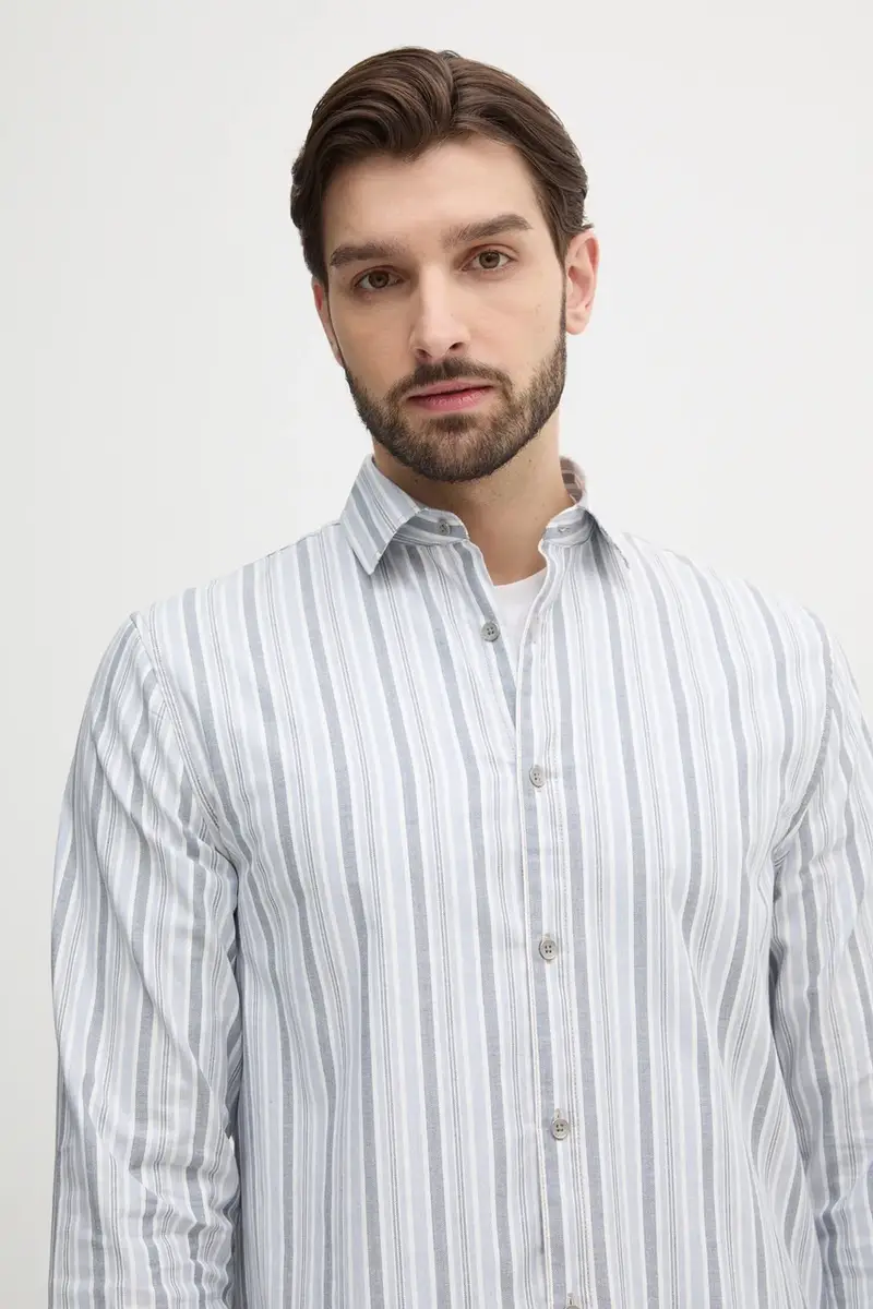 camicia COLLINS uomo colore grigio M5RH29 WGXI1 miniatura 5