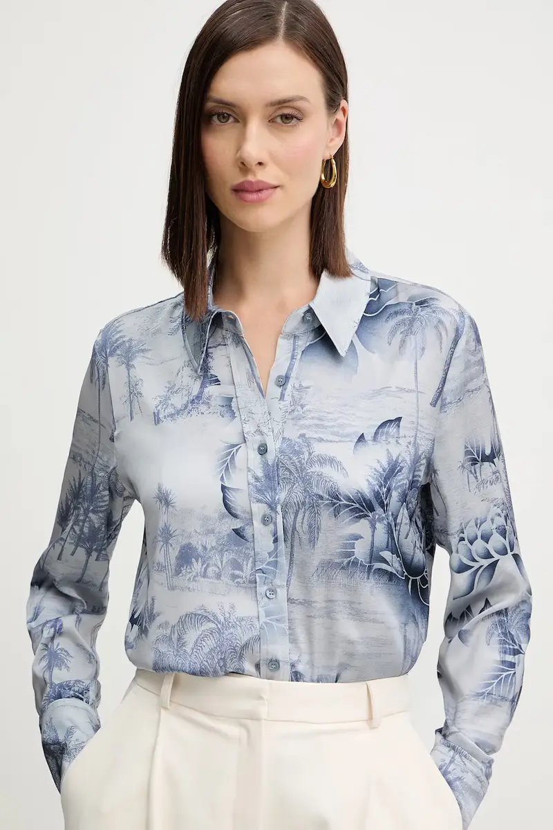 camicia CONCETTA donna colore blu W5YH03 WF1T2 miniatura 4