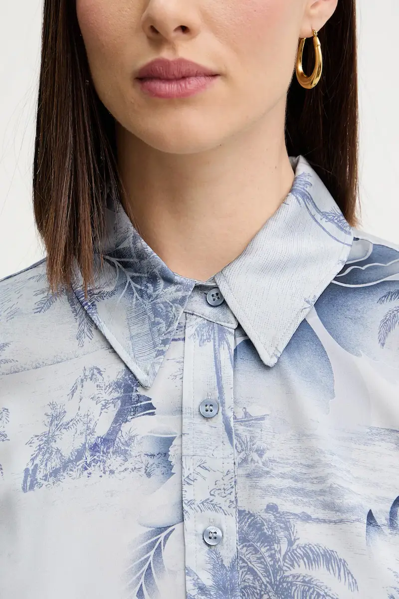 camicia CONCETTA donna colore blu W5YH03 WF1T2 miniatura 5