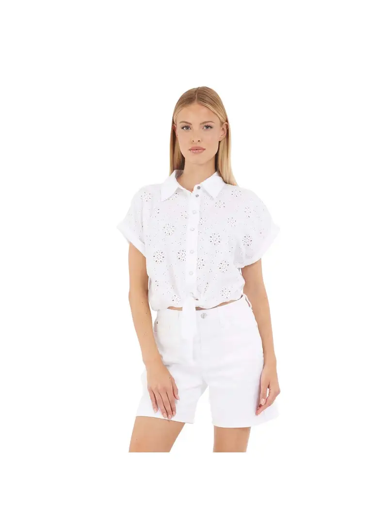 GUESS Camicia da donna 'Brigitte Embro'  bianco miniatura 2