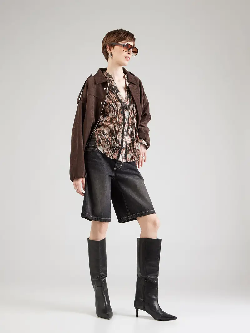 Camicia da donna New Josette marrone / nero / bianco miniatura 2