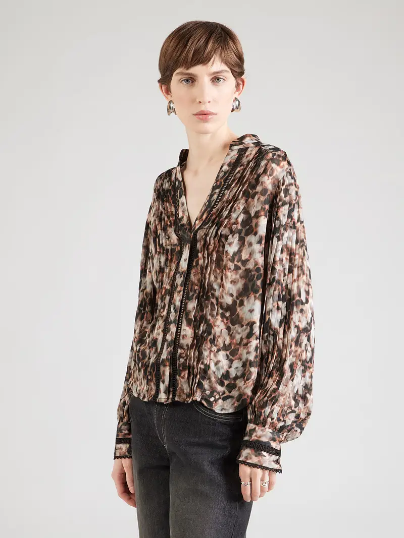 Camicia da donna New Josette marrone / nero / bianco miniatura 3