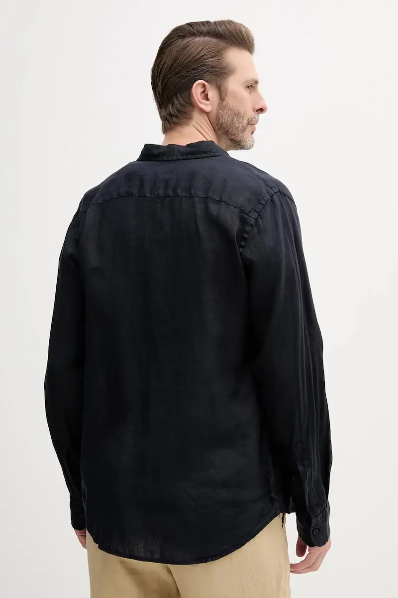 camicia di lino NAPA colore blu navy M5GH73 WH3J0 miniatura 3